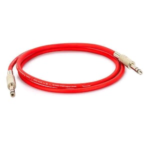 Cabo P10 Para P10 Estéreo - Vermelho 2 Metros