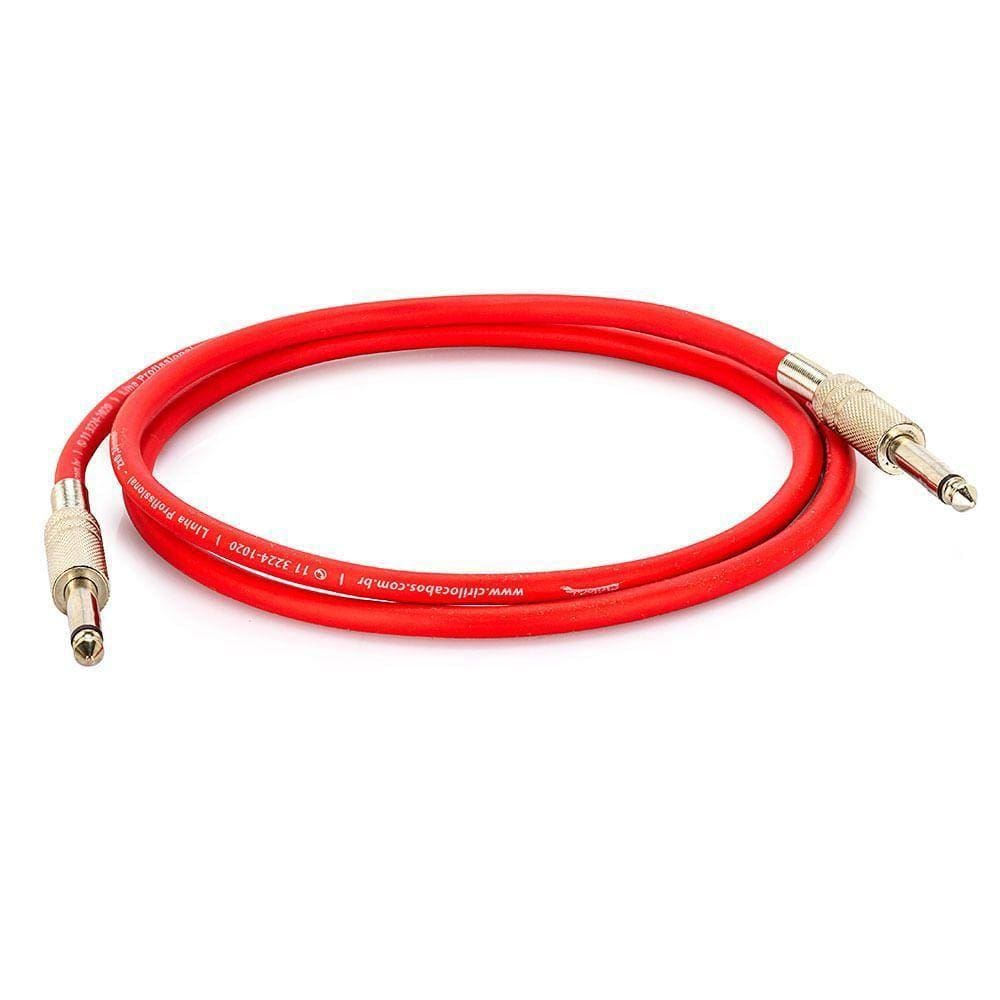 Cabo P10 Para P10 Mono - Vermelho 40 Metros
