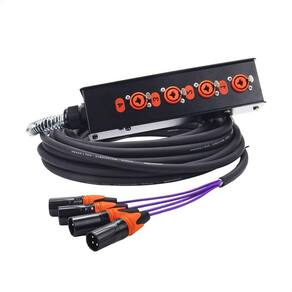 Medusa 4 Vias Montada Com Conectores Profissionais - 14 Metros