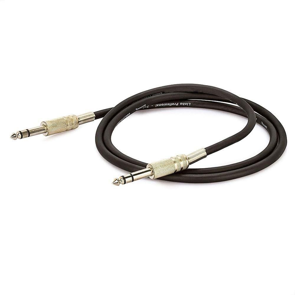 Cabo P10 Para P10 Estereo Preto - 3 Metros