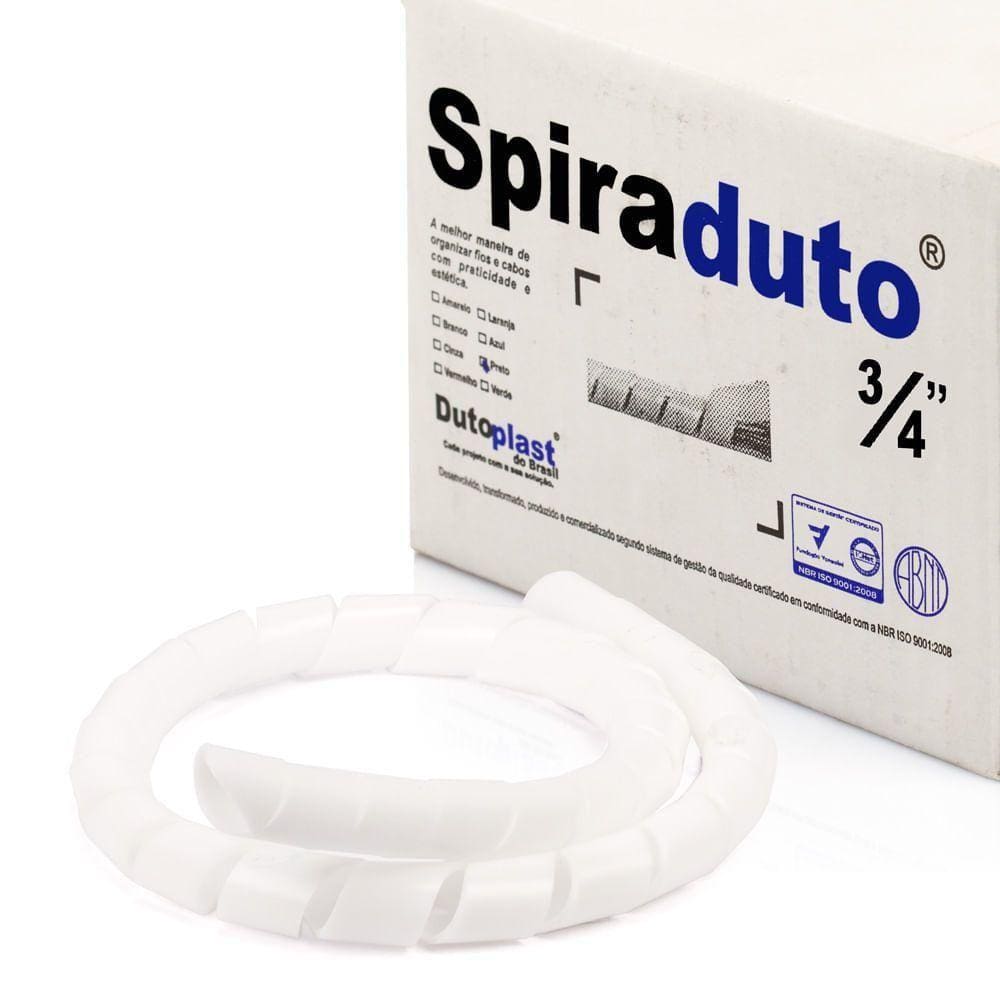 Organizador Fios E Cabos Spiraduto 3-4 Branco - 35 Metros