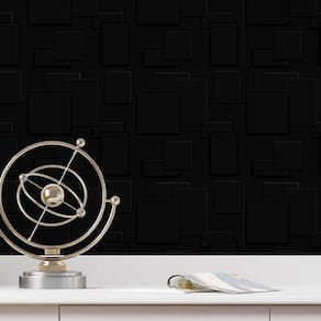 40 Placas PVC 3d Revestimento de Parede Decorativa Cadre Alto relevo Preto Quarto Sala Cozinha 25cm x 25cm