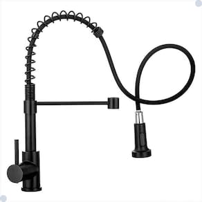 Torneira Cozinha Gourmet Misturador Monocomando Extensível Preta