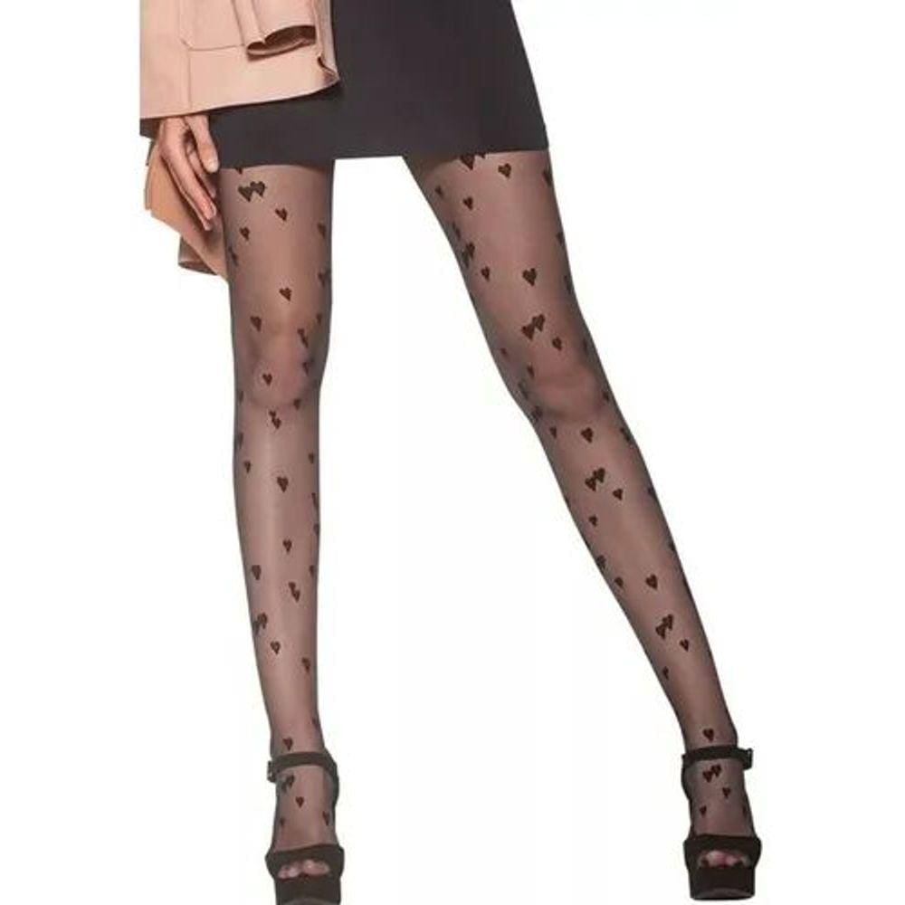 Meia Calça Fio 15 Loba Lupo Trend Coraçães 5758-001