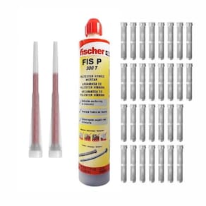 01 Chumbador Químico Com 30 Camisas Bucha Injeção 12Mm