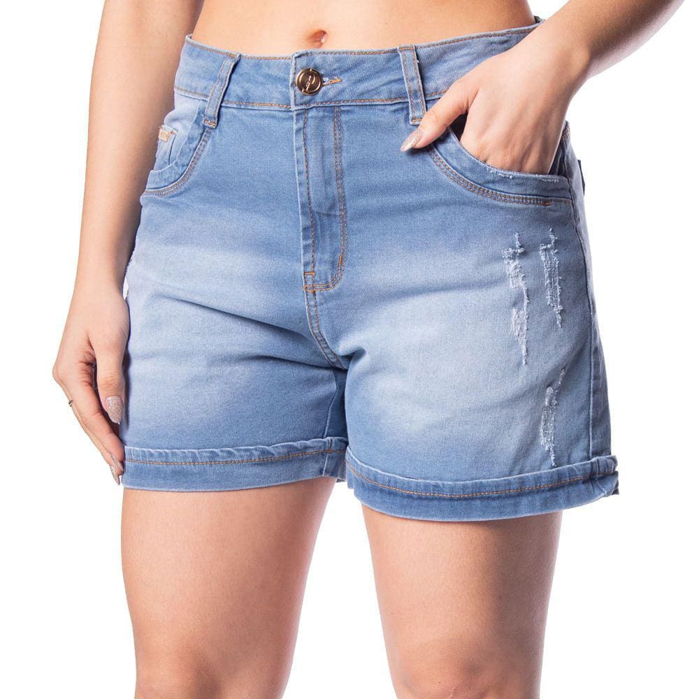 Bermuda jeans curta store feminina