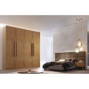 Guarda Roupa Solteiro 100% MDF 3 Gavetas - Império-Imbuia - Móveis Rufato