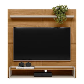 Painel Home Para Sala de Estar TV até 50`` Cancún L01 Nature Off White Clique Chique