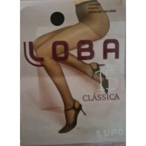 Kit 3 Meias Calça Fio15 Lupo Loba Clássica Fina 5760 Tamanho G Cor Preto.