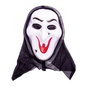 Mascara Bruxa com Capuz Fantasia de Carnaval  Hallowen Festas
