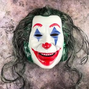 Mascara Coringa Palhaço Com Peruca Cosplay Fantasia Carnaval Hallowen