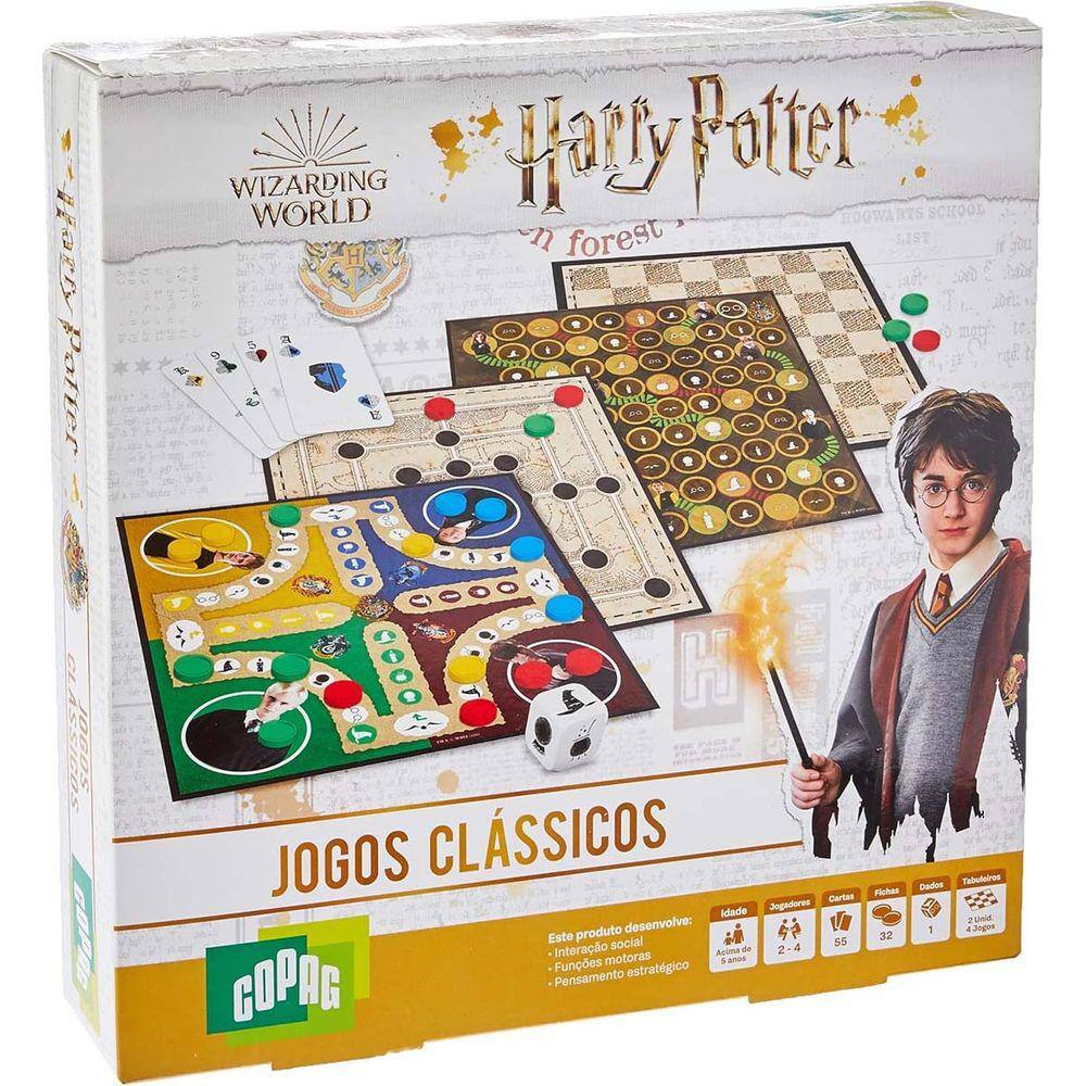 Harry Potter Jogos Classicos Ludo Trilha Sobe e Desce e Damas Copag