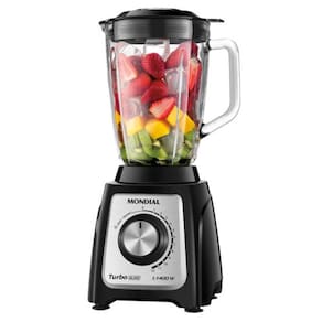 Liquidificador Mondial L-1400-GI Turbo Glass Jarra de Vidro PT INX 1400W