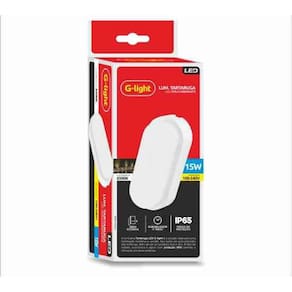 Luminária Tartaruga Led 15w Glight Branca Ip65 6500k
