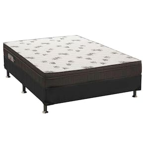 Cama Box Casal: Colchão Espuma D45 Ortobom Light Ortopilow + Base CRC Suede Gray(138x188)