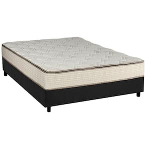 Cama Box Casal: Colchão Molas Bonnel Luckspuma Montreal Spring + Base CRC Suede Gray(138x188)