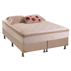 Cama Box King: Colchão Molas Ensacadas Herval MasterPocket Pallace Bambu + Base CRC Suede Clean(193x203)