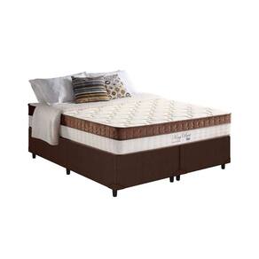 Cama Box King: Colchão Molas Ensacadas Anjos MasterPocket New King + Base Courano Brown(193x203)