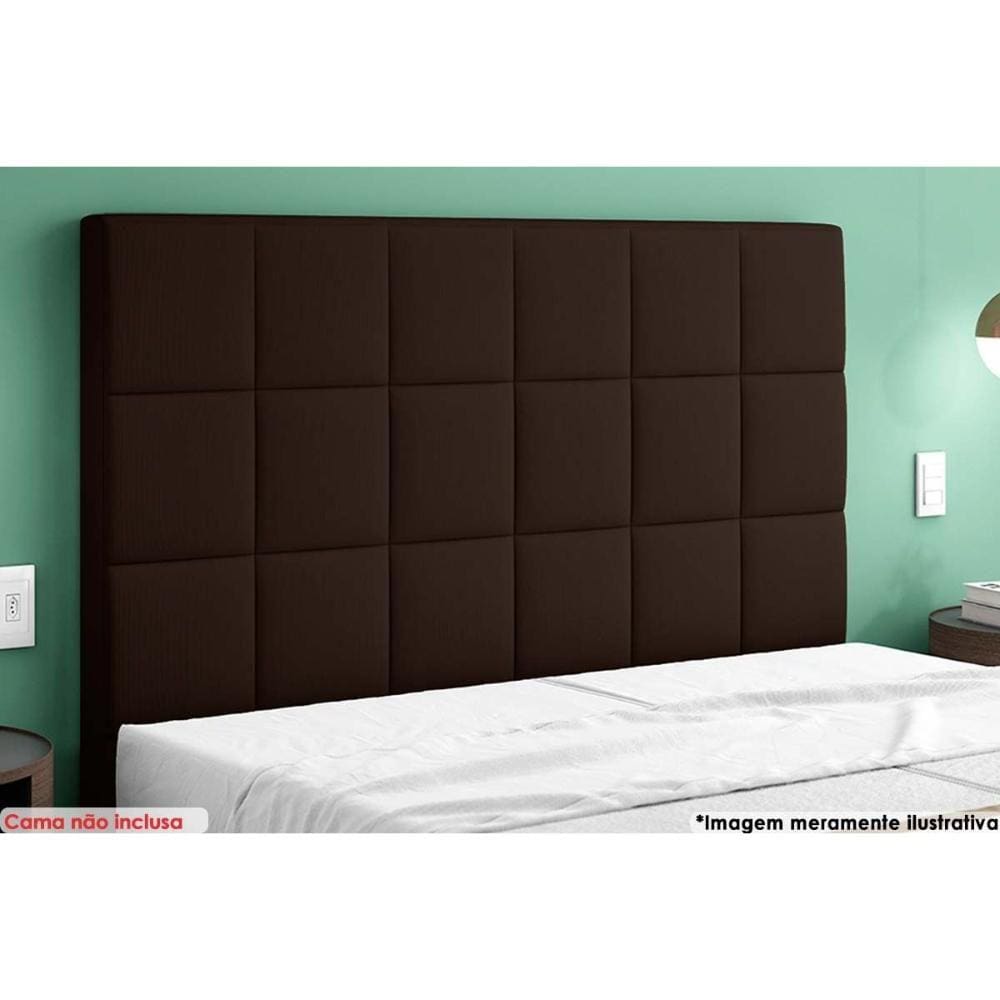 Cabeceira Cama Box Estofada Queen Queen Nairobi Plus Veludo Cacau - Simbal
