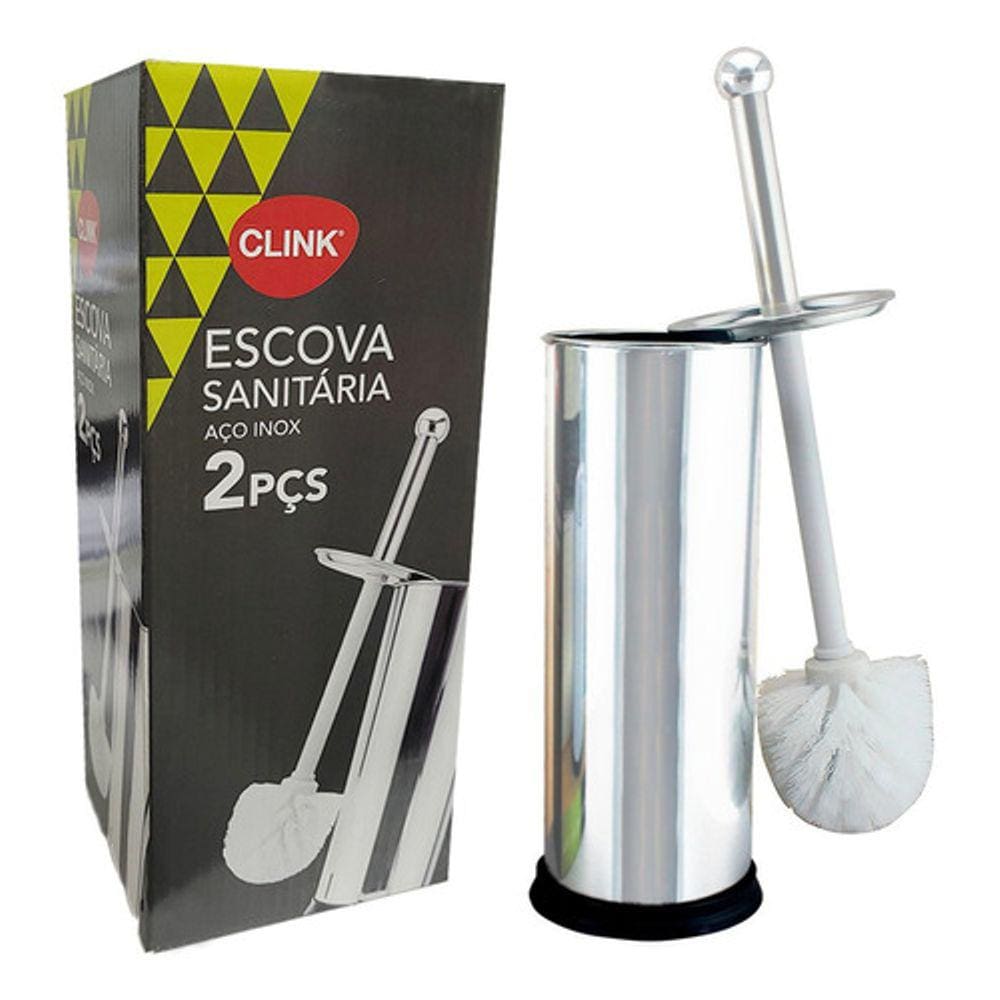 Escova De Banheiro Para Limpar Vaso Sanitário Aço Inox