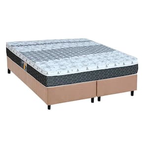 Conjunto Box Queen: Colchão Molas Castor Bonnel System Class + Base CRC Suede Clean(158x198)