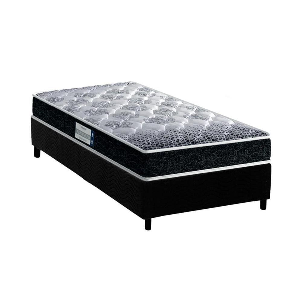 Conjunto Box Solteiro: Colchão Anatômico Probel D33/EP  Advanced Tech1500 + Base CRC Suede Black(88x188)