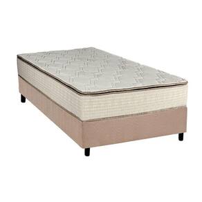 Conjunto Box Solteiro: Colchão Molas Luckspuma Bonnel Montreal Spring + Base CRC Suede Clean(88x188)
