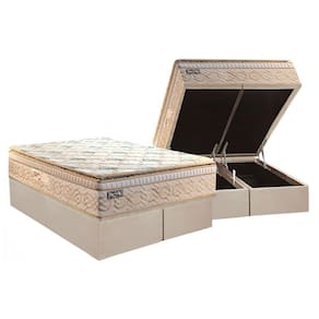 Conjunto Box Baú King: Colchão Molas Paropas MasterPocket Ensacadas Eco Bamboo + Base CRC Courano Clean(193x203)