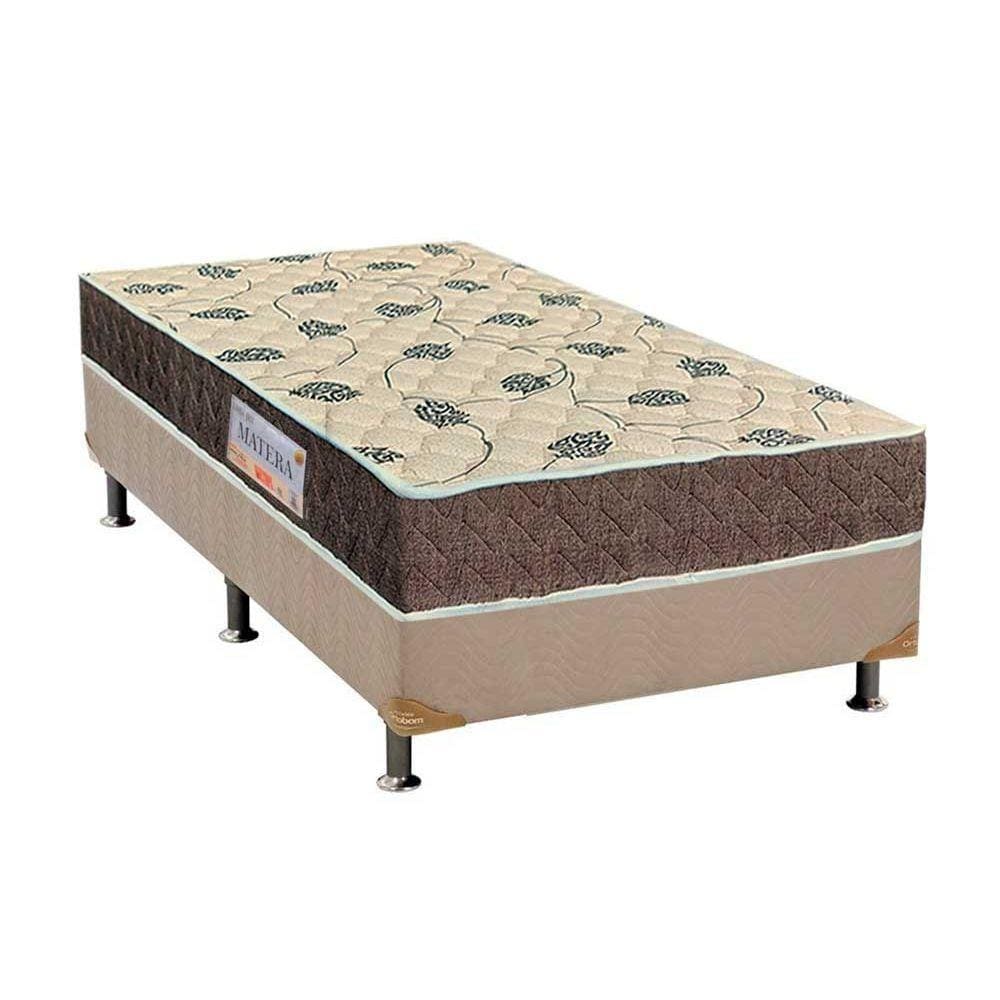 Conjunto Box Solteiro: Colchão Anatômico Orthoflex D33/EP Matera + Base CRC Suede Clean(88x188)