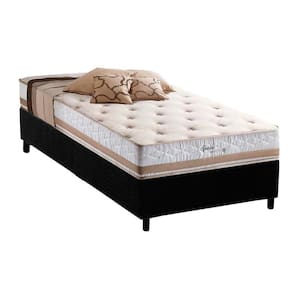 Conjunto Box Solteiro: Colchão Molas Herval Maxspring Spain + Base CRC Suede Black(88x188)