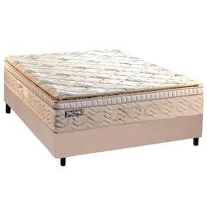 Conjunto Box Casal: Colchão Molas Paropas MasterPocket Ensacadas Eco Bamboo + Base CRC Courano Clean(138x188)