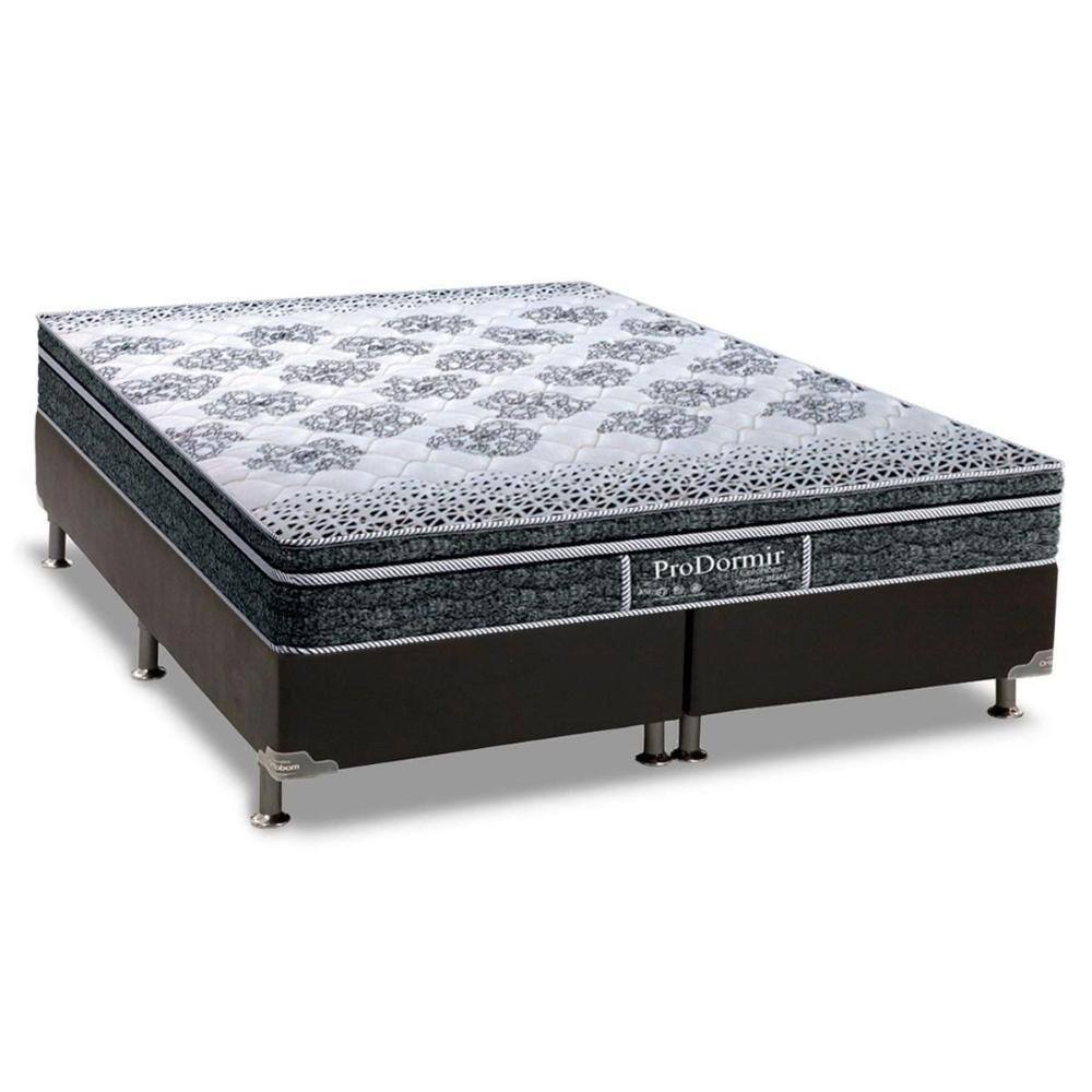 Conjunto Box Queen: Colchão Molas Probel MasterPocket Ensacadas ProDormir Springs + Base CRC Courano Black(158x198)