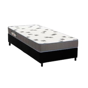 Cama Box Solteiro: Colchão Espuma D33 Ortobom Light Saúde + Base CRC Suede Black(88x188)
