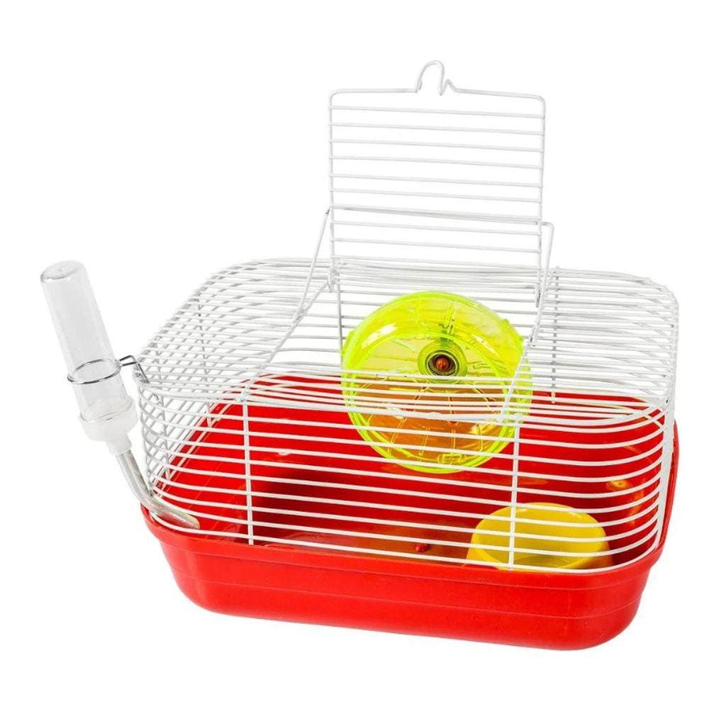 Gaiola Para Hamster Top Star Cor Vermelho Jel Plast Pet Roe