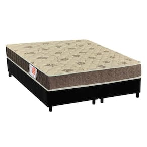 Cama Box Queen: Colchão Espuma D33 Orthoflex Comfortpedic Line + Base CRC Suede Black(158x198)