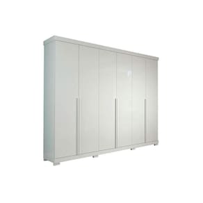 Guarda Roupa Casal 6 Portas e 6 Gavetas c/ Pés Guarapari Branco - Panan