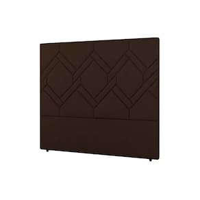 Cabeceira Cama Box Estofada Solteiro Solteiro Lima Plus Veludo Cacau - Simbal