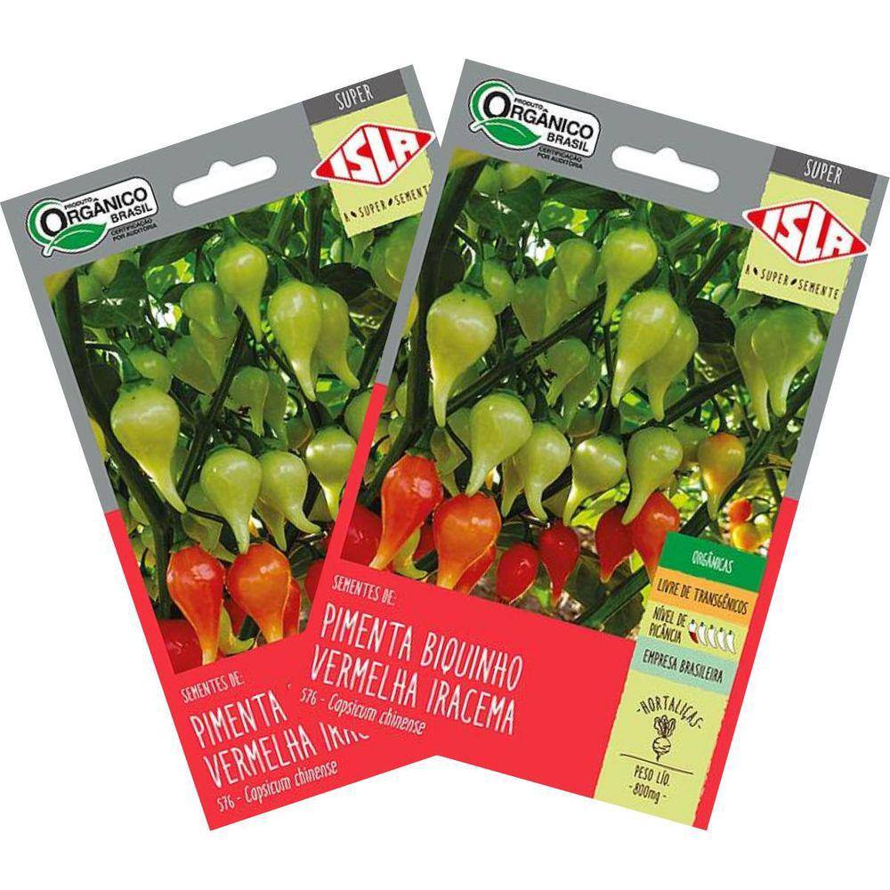 2X Sementes de Pimenta Iracema (Biquinho Vermelha) Orgânica