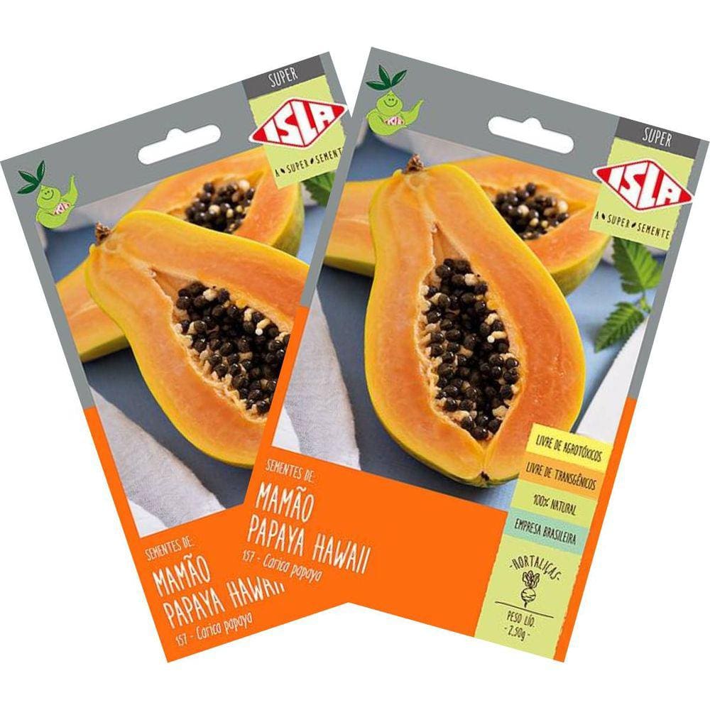 2X Sementes de Mamão Papaya Hawaii Super ISLA