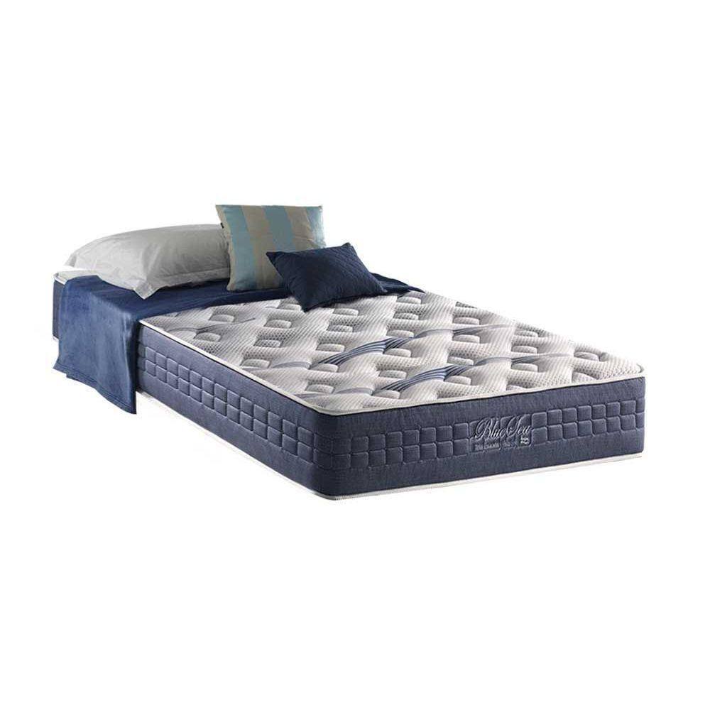 Colchão Solteiro Molas Ensacadas Visco Gel MasterPocket Blue Sea Pillow In (88x188x31) - Anjos