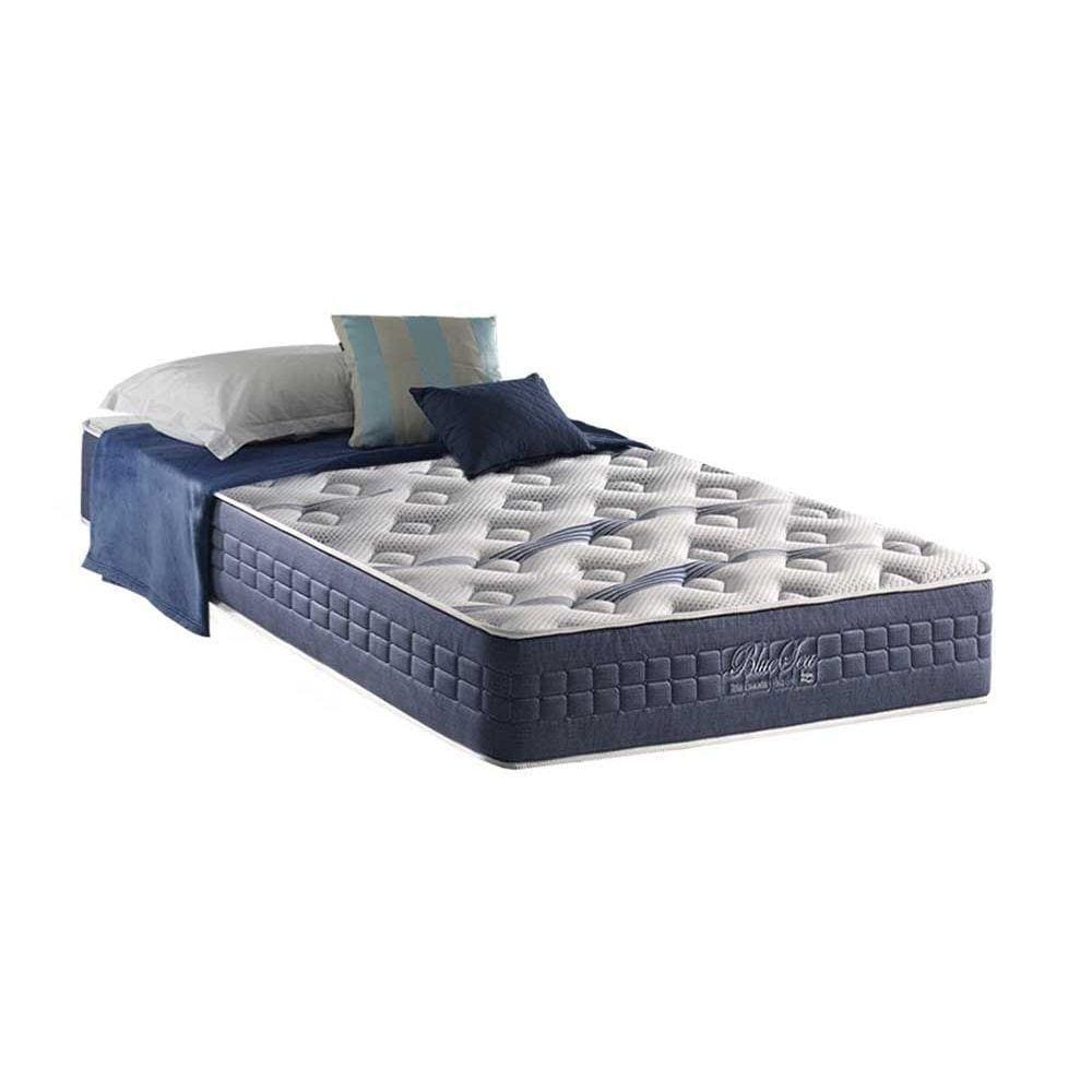 Colchão Solteirão Molas Ensacadas Visco Gel MasterPocket Blue Sea Pillow In (96x203x31) - Anjos