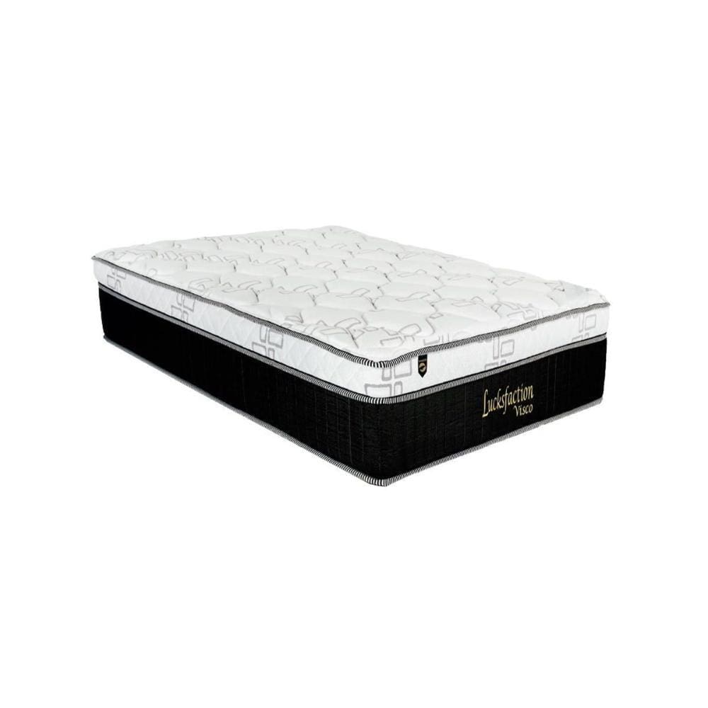 Colchão Solteiro Espuma Visco Molas Ensacadas MasterPocket Lucksfaction Black Euro Pillow (88x188x36) - Luckspuma