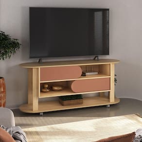 Rack para Tv até 70 Polegadas 2 Portas de Correr 150 Cm Universo Marromle/Terracota