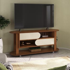 Rack para Tv até 70 Polegadas 2 Portas de Correr 150 Cm Universo Cedro/Off White