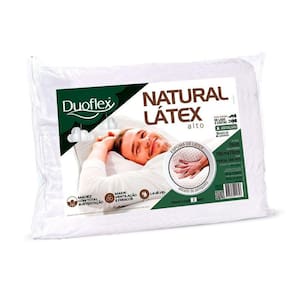 Travesseiro Látex Natural Alto LN1100 c/ Capa Percal 200 Fios p/Fronha (50x70) - Duoflex