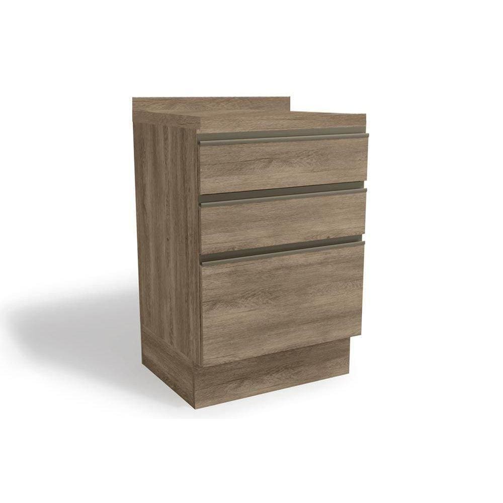 Balcão de Cozinha Modulado Maxxi G743 3 Gavetas c/ Tampo Nogal - Kappesberg