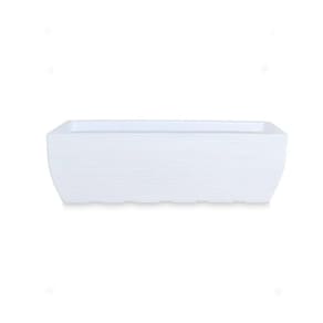 Vaso De Planta Jardineira Horta De Polietileno 80X30 Branco