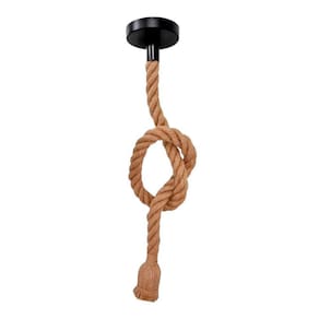 Pendente Corda Retro Vintage Rustico Decorativo E27 Embuled