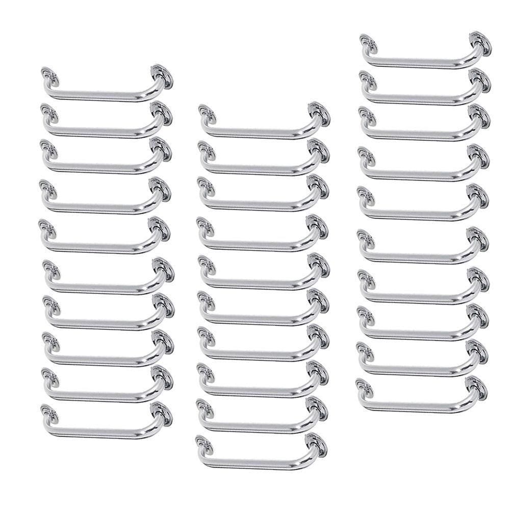 Alça De Apoio Inox Barra 50cm Kit 30 Unidades Idoso Cadeirante Suporte Corrimao Banheiro