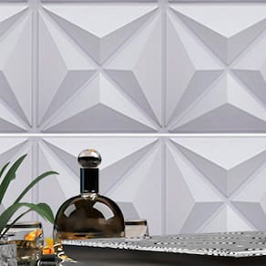 40 Placas PVC 3d Revestimento de Parede Decorativa Estrelar Alto relevo Quarto Sala Cozinha 25cm x 25cm